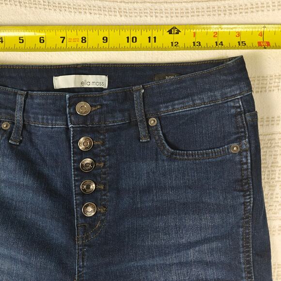 Ella Moss High Rise Skinny Jeans Button Fly Medium Wash Denim Size 10/30 - Picture 3 of 9